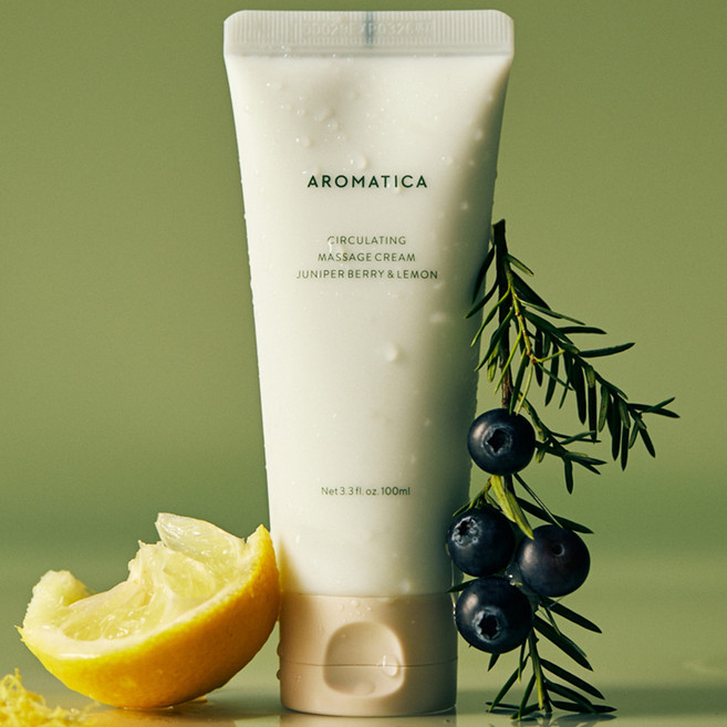 [임박특가/유통기한 26.08] 아로마티카 서큘레이팅 마사지 크림 주니퍼베리&레몬100ml, 1개, 100ml