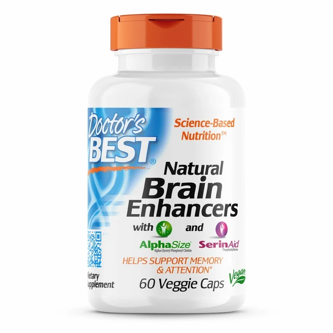 Doctor's best Best Natural Brain Enhancers Gluten free 60 Veggie Caps 닥터스 베스트 내추럴 브레인 인핸서 글루텐 프리 60정, 1개 - 쿠팡