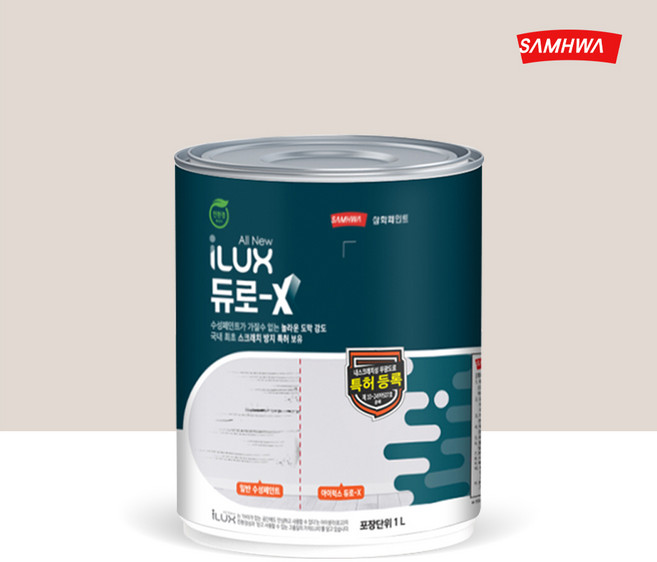 삼화페인트 아이럭스 듀로엑스 무광 오염방지 스크래치 낙서방지 벽지페인트 실내 벽면, 세라믹 플루이드(SH S 1002-Y50R), 1L, 1개