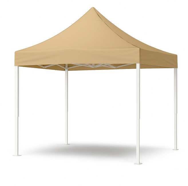 이엔비 캐노피 접이식 야외 천막 벨크로타입 수납가방포함, 프레임+지붕, 베이지