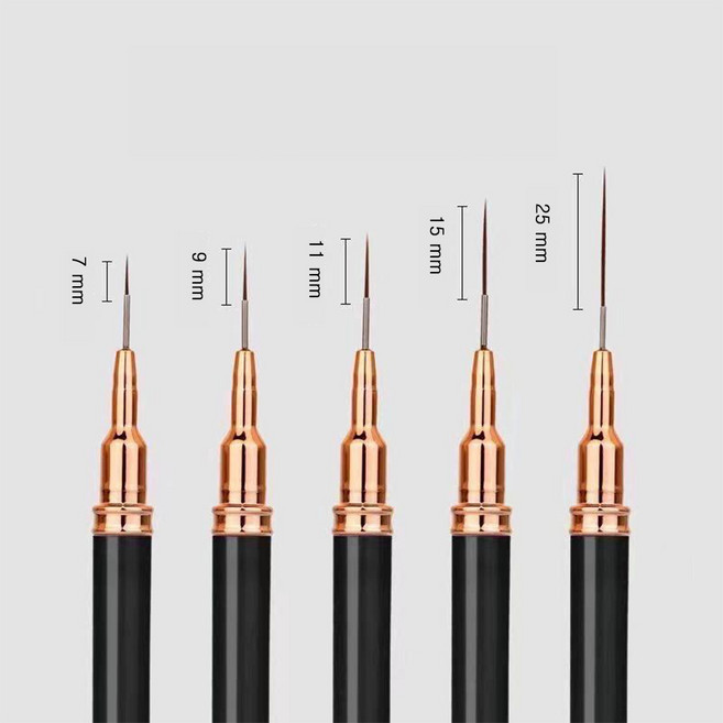 뉴프렐류드 네일 라인 아트 브러쉬 5종 세트, 1개, 블랙