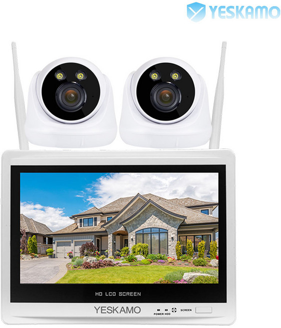 YESKAMO 예스카모 500만화소 8채널 실내 실외 무선 보안 CCTV 카메라 세트 감시카메라 세트(HDD 미포함), 07) 12인치 실내카메라 2대 풀세트, 1개