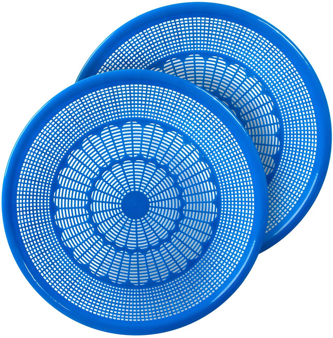 카시안 동림 플라스틱 하모니 채반(왕대) 파랑 2개 세트 NA 대형 원형 바구니 광주리 김장 세척, 1세트