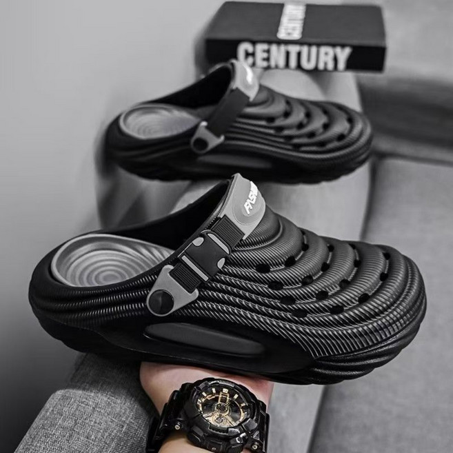 UNIQUEZON 남자 푹신한 EVA 무중력 쿠션 슬리퍼 샌들 아쿠아 슈즈 외출