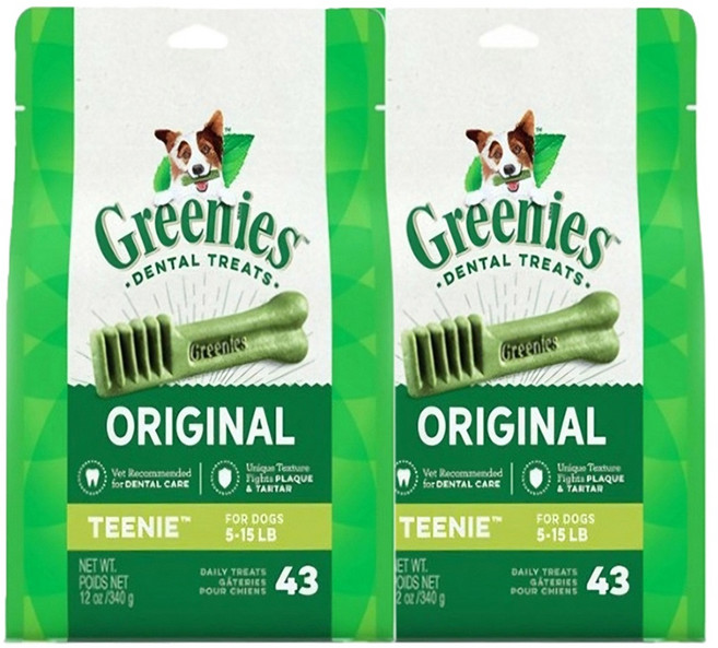 그리니즈 강아지 덴탈껌, 티니, 340g, 2개