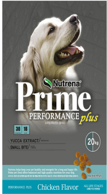 뉴트리나 프라임 퍼포먼스플러스 20kg 전연령 애견 강아지사료 진돗개 진도 대형견사료, 1개