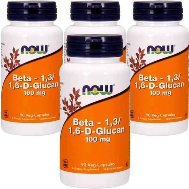健而婷NOW Beta葡聚糖素食膠囊100mg, 90 入, 4個