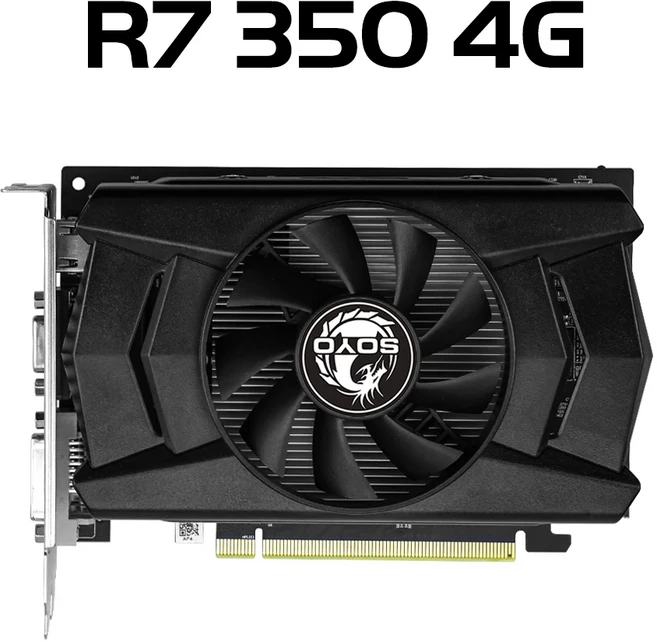 소요 AMD GPU 라데온 RX 550 4G GDDR5 컴퓨터 부품 PC 게임용 비디오 370 그래픽 카드, 01 R7 350 4G, 01 빠른