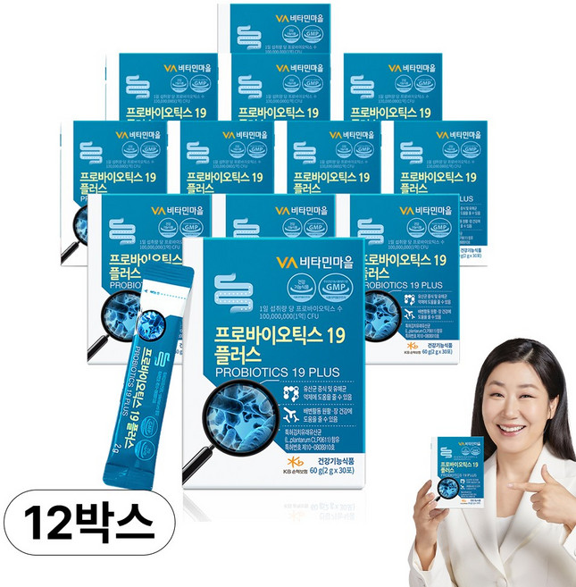 비타민마을 프로바이오틱스 19 플러스, 60g, 12개