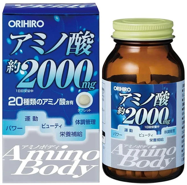 오리히로 Amino Body 250정 25일분 아미노산 2000mg 대두 펩티드 아르기닌 류신 이소류신 발린 외, 1개 - 쿠팡