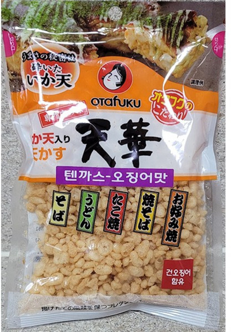 오타후쿠 이카텐 텐까스 오징어맛 우동 후레이크, 1개, 50g