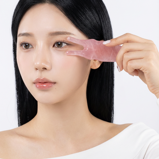 뷰티쁨 특허 눈 얼굴 괄사 눈매교정 마사지기 붓기 림프순환 리프팅 안검하수 눈밑지방, 1개