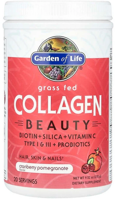 가든오브라이프 Grass Fed Collagen Beauty 크랜베리 석류 9.52 oz (270 g) GOL-12455, 1개, 270g - 쿠팡