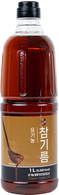 맛뜨락 유기농 통참깨 1회착유 유기농 참기름, 1개, 1L