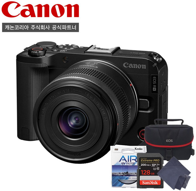 [캐논공식파트너] 캐논 EOS R50V/RF-s 14-30mm IS STM PZ KIT/128GB/블랙/브이로그카메라