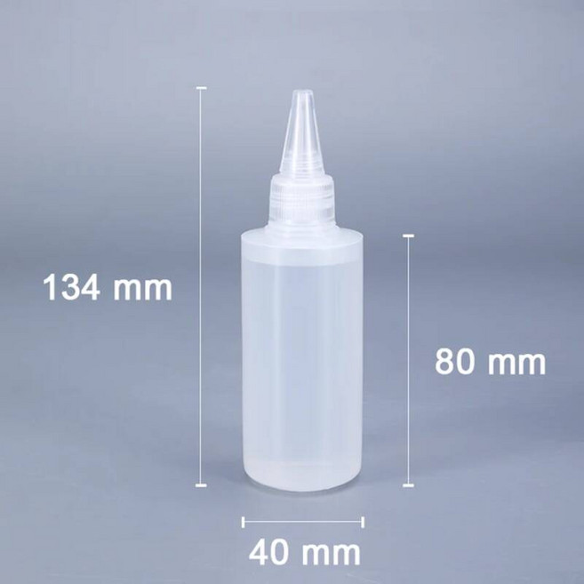 빈병 30ML60ML100ML 빈 PE 플라스틱 접착제 병 스크루 온 뚜껑 짤 수 있는 액체 잉크 오일 스포이드 10 개 [호환], 10 piece, 100ML