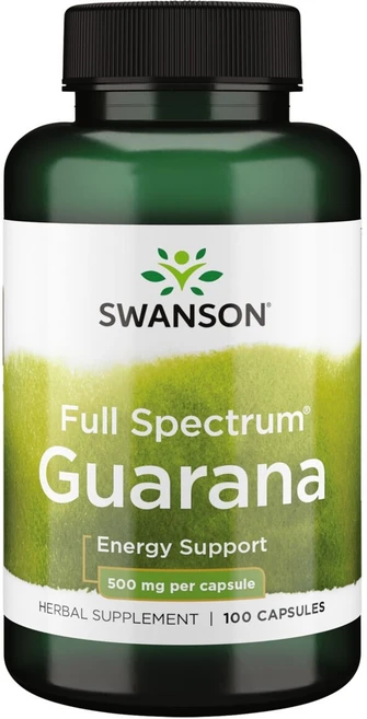 스완슨 과라나 500mg 캡슐, 1개, 100정 - 쿠팡