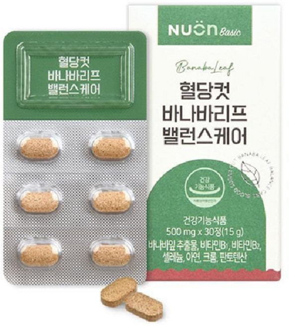 컷 바나바리프 밸런스케어 15g 30정 1개 뉴온
