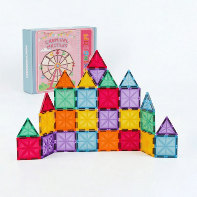 맥킹덤 맥타일즈 자석블럭 관람차 교구 44PCS, 1개