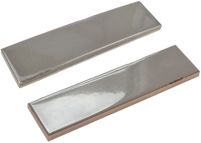 직사각 타일 50x200mm, 80개, 올리브 그레이 라운드