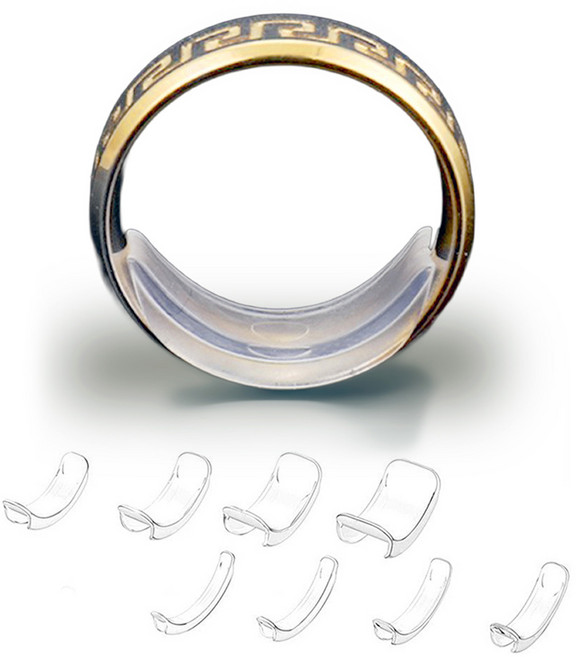 디그램 반지사이즈 조절 실리콘 밴드 8종 반지 크기 안맞는 호수 조절, 1세트, 투명