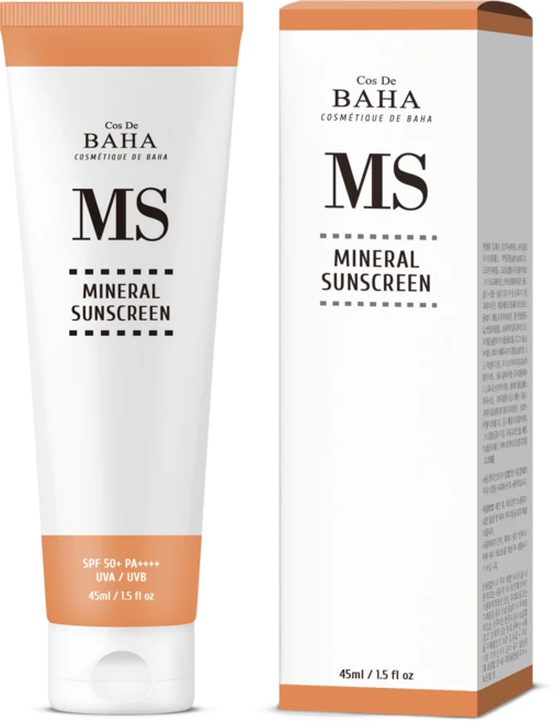 코스드바하 MS 무기자차 저자극 데일리 선크림 SPF 50+ PA++++, 1개, 45ml - 쿠팡