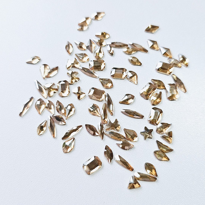 풀스톤 네일 파츠 스톤 100개입 일반사이즈, 1개, 일반사이즈얼음100-샴페인