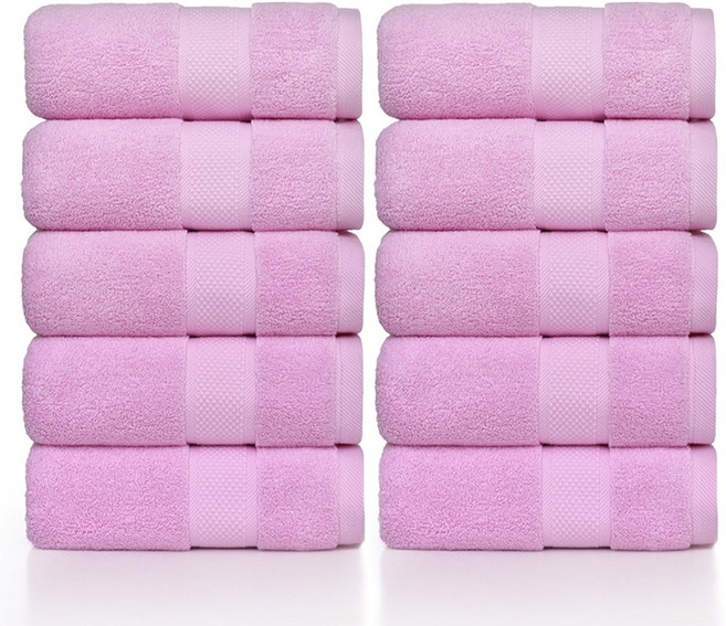 록신 호텔 피크닉 수건 190g 40수 코마사 10종세트, 10개, 라벤더