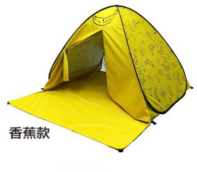 速開帳篷 升級抗UV 免搭建 防曬 戶外露營, 香蕉款, 香蕉款