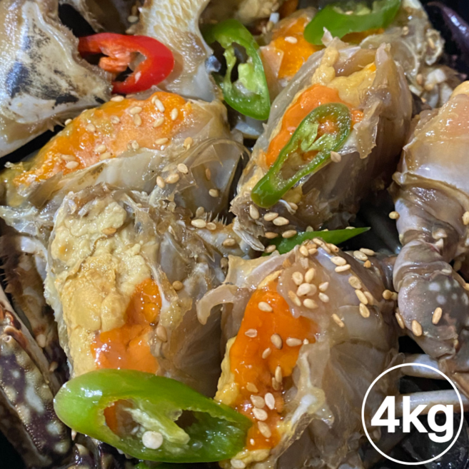 바다한술 연평도 알배기 암꽃게 간장게장 국내산, 4kg, 1개