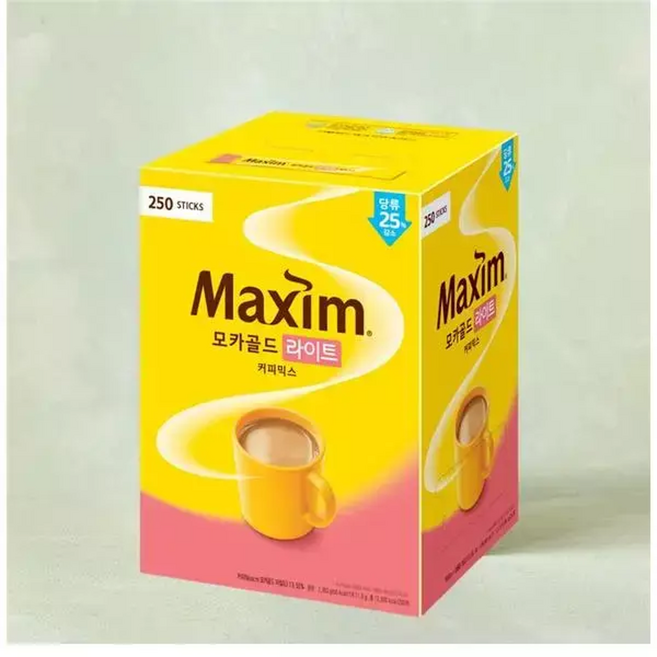 [맥심] 모카골드 라이트 커피믹스, 11.8g, 250개입, 1개