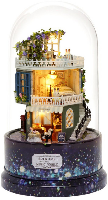 [에타홈] DIY 미니어처 오르골 돔하우스 - 커피하우스, 단품, 1개