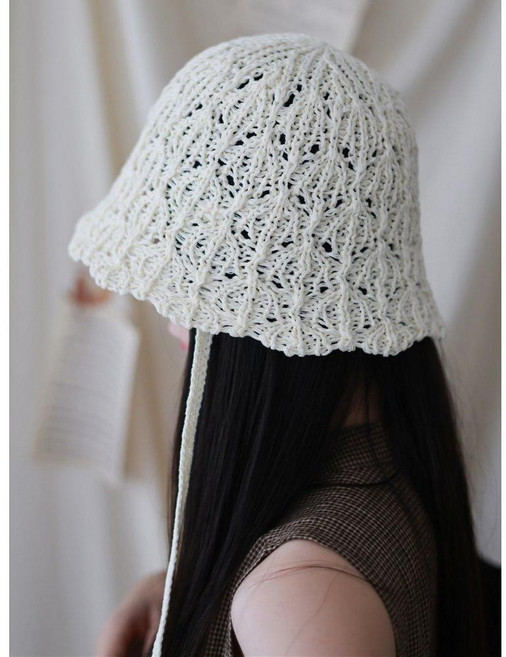 언니네산지직송고성안은진모자 버킷햇 니트모자 끈달이 벙거지