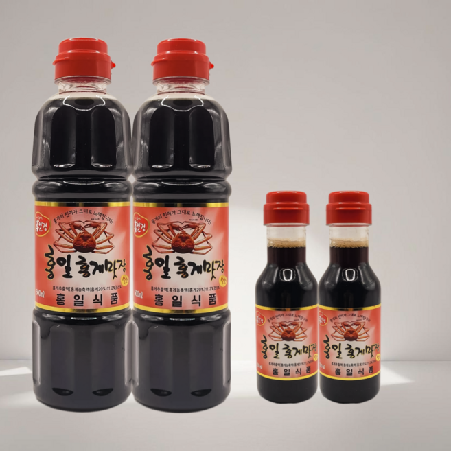 [요맛애] 홍일 홍게간장 500ml 2EA + 200ml 2EA 편스토랑 맛간장 홍게맛장 소스, 1세트, 1.4L