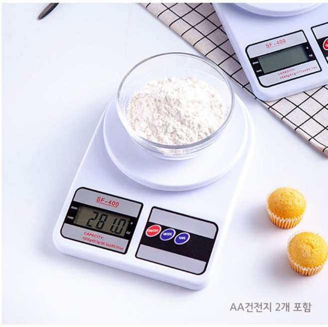 SF-400 0.1g~1kg 디지털 다용도 저울 베이킹 이유식 소분 양념측정