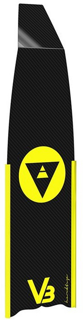 煉金術 Alchemy V3碳纖維蛙鞋 長蛙 自由潛水 漁獵, 含腳套(黃，硬度M，EU44-46)