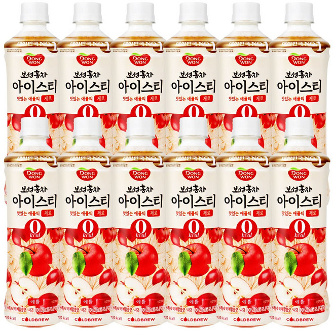 동원보성홍차 아이스티 애플, 500ml, 12개