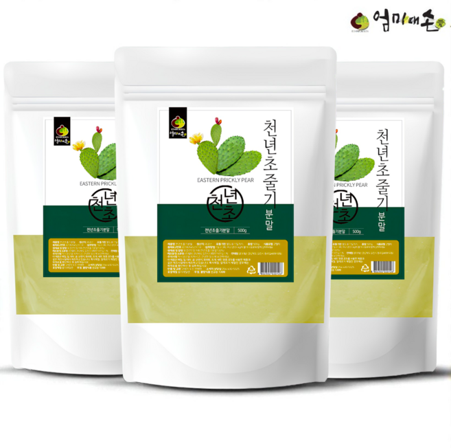 생생백세 국내산 천년초가루 천년초줄기분말 먹는방법 효능 효과, 500g, 3개