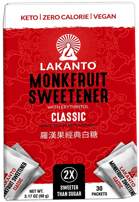 LAKANTO 羅漢果兩倍甜經典白糖 零卡路里 植物萃取 生酮友善, 90g, 1個
