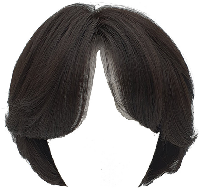 감쪽이 고열사 여성 통가발 단발 항암 전체 가발, 자연검정, 1개