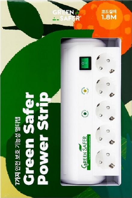 그린세이퍼 7가지 안전보호 기능향상멀티탭 멀티탭, 1개, 1m