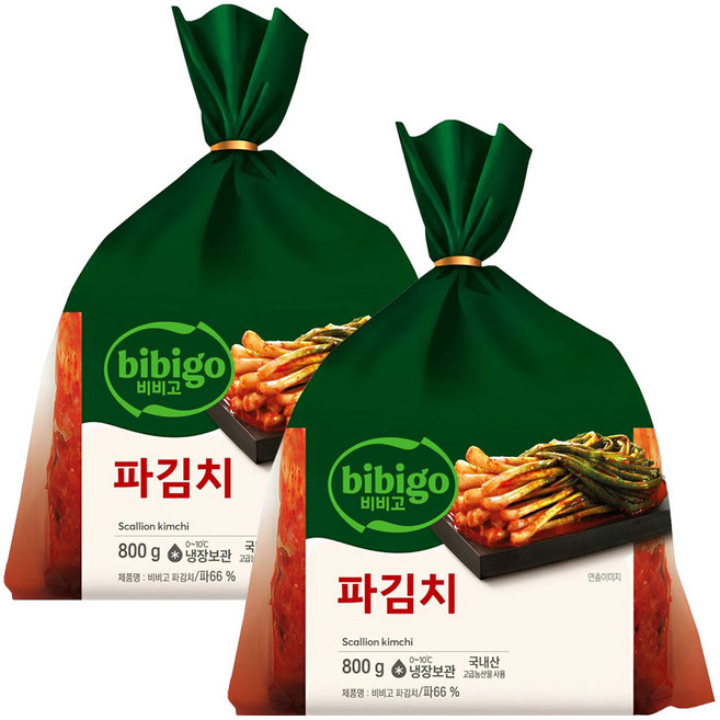 비비고 파김치, 800g, 2개
