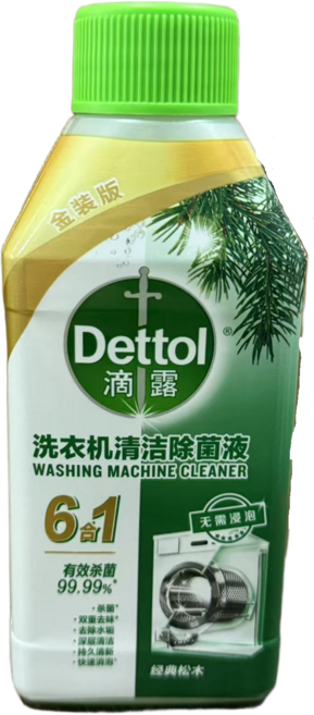 Dettol 滴露 洗衣機清潔液 6合1配方, 精裝松木, 1個