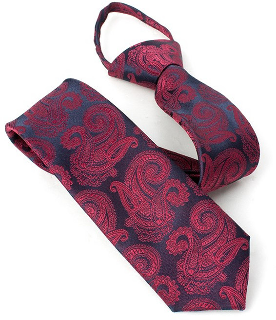 남자 단체 행사 합창 결혼식 고급 페이즐리 패턴 슬림 패션 5cm 자동 넥타이 2컬러_GA5070_1