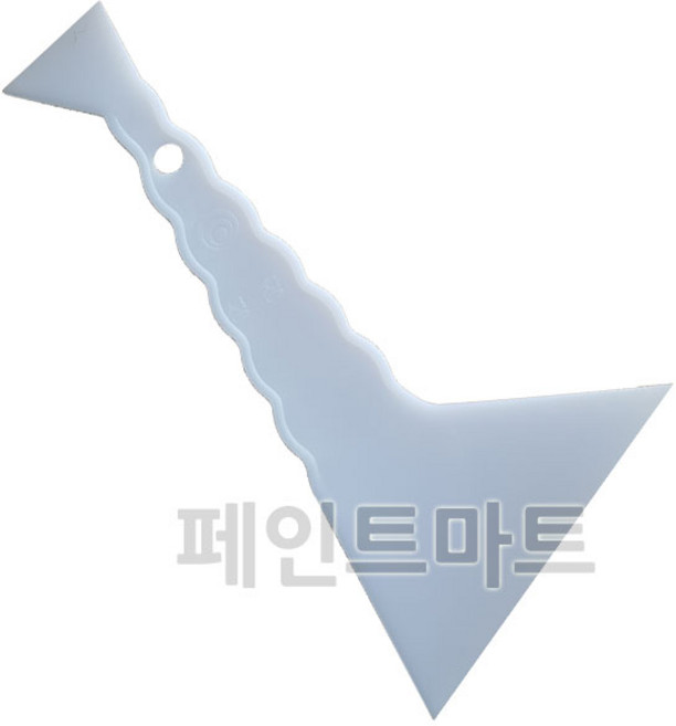 페인트마트 삼각프라스틱헤라 110mm 페인트 퍼티 작업 다방면 사용 양쪽사용가능 플라스틱헤라 썬팅 해라 스크레퍼 빠데 작업 프, 1개