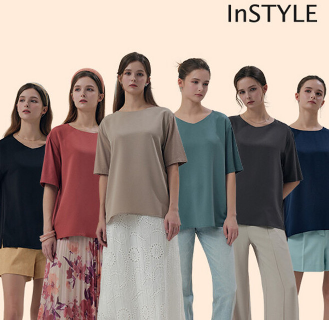 [InSTYLE] 인스타일 24SS 여성 반전 티블라우스 6종