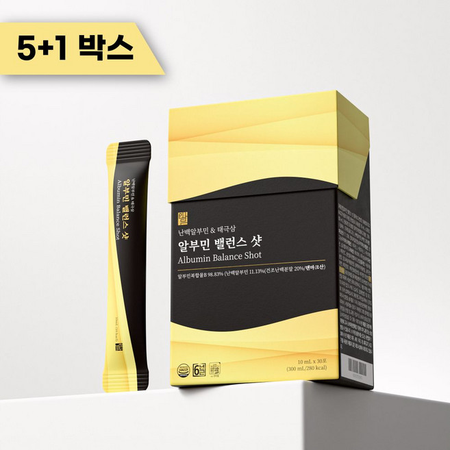 인담 알부민 밸런스 샷, 6박스, 30회분