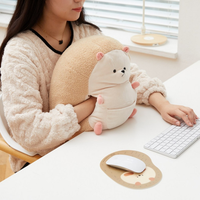 발렌타인데이 인형 선물 애착인형 완충쿠션 고슴도치 마봉이[고슴도치 40cm], 감정저널패키지, 1개, 350mm