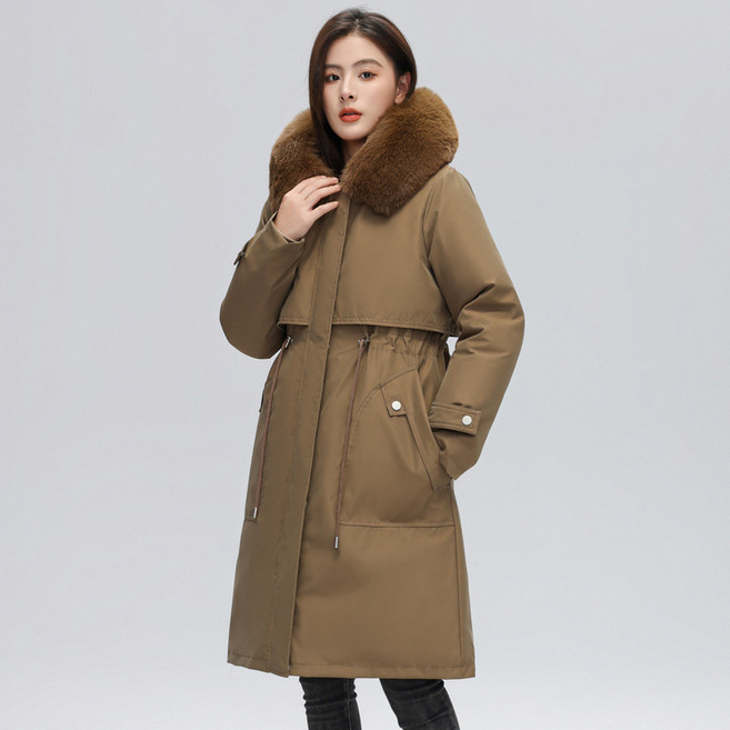 겨울 패딩 내피 탈부착 조거 빅 퍼 칼라파 빅 사이즈 극복 하프 트렌치녀