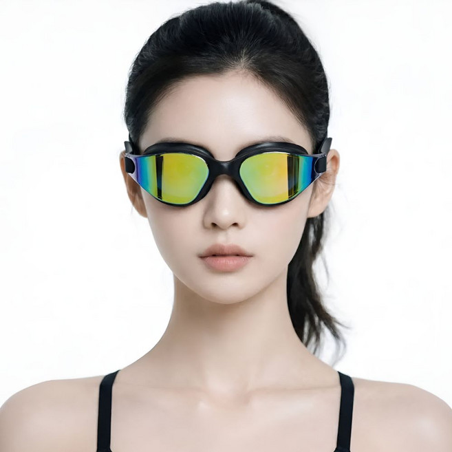 스마트덕 눈 편한 시야넓은 김서림방지 물안경 수경, 1개, 블랙 미러